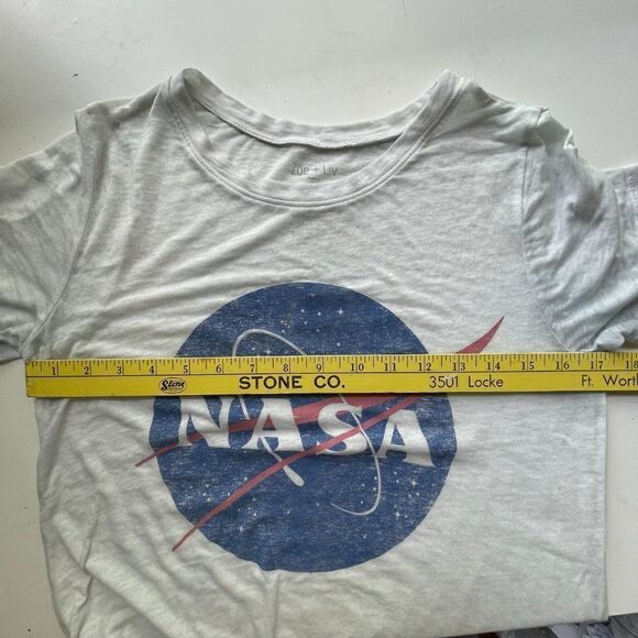 Zoe + Liv Nasa Graphic White Tee‎ Shirt - Small - Picture 6 of 10